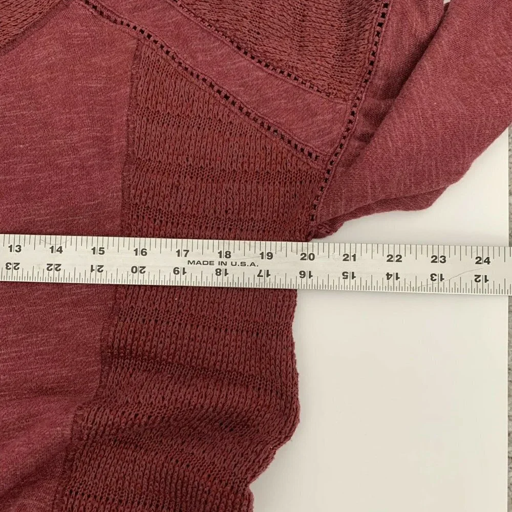 Lucky Brand Maroon Mock Turtle Neck Womans Sweater